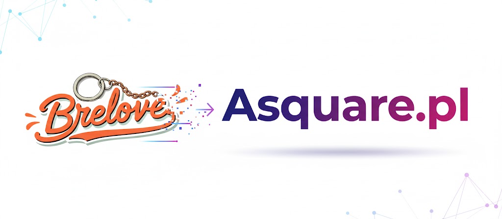 Logo Brelove zmieniające się w Asquare.pl